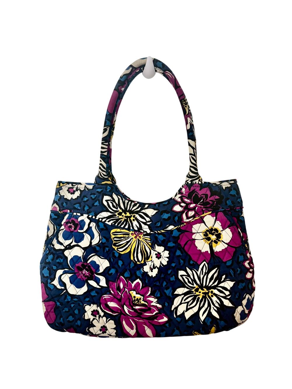 Vera Bradley African Violet Quilted Shoulder Bag Handbag Tote Purse w/ Handles